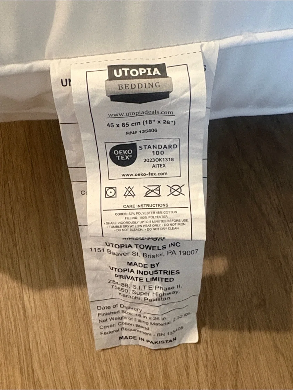 Utopia Bedding White Bed Pillows - Pack of 2
